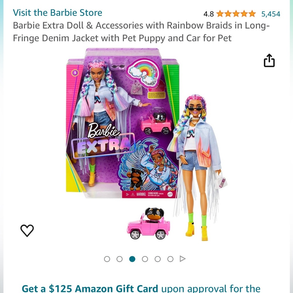 Barbie Extra Doll and Accessories - Rainbow braids